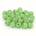 Fabricante Fornecimento Peridoto Cor Rodada Argila Shamballa Strass Pave Grânulos de Cristal Tamanho 4mm-18mm, IB00103 - Peridot